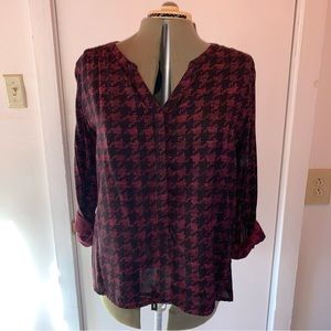 Houndstooth Blouse